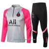 Sudadera De Entrenamiento Trajes Paris Saint-Germain Cremallera De Cuarto 2021/22 Rosa Gris Claro - Hombre